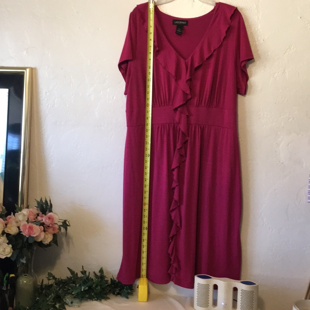 Lane Bryant Fuchsia Ruffles Dress - Picture 5 of 8